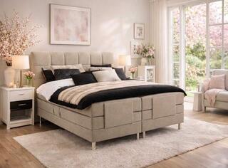 Elektrische boxspringcombinatie, M-Ray, Arizona, Beige